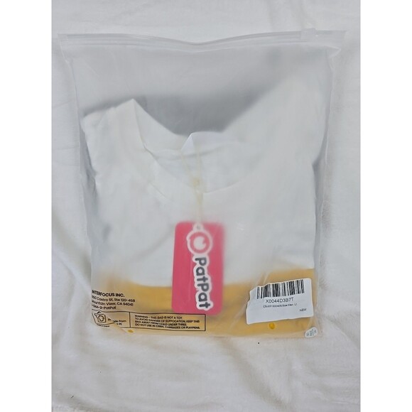 PatPat Men’s Colorblock Crewneck T-Shirt Yellow Gray White Size L Cotton Blend - Picture 4 of 7